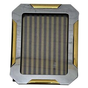 Vintage Picture Frame Metal Brass Deco MCM Modern Style 8.5" h 5x7 Made in Korea